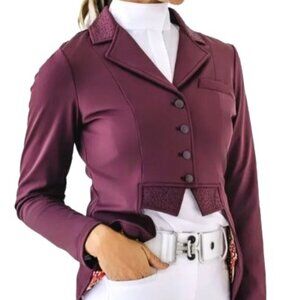 PLUM short TAILCOAT DRESSAGE COAT by OVATION NWT Sizes 4-16